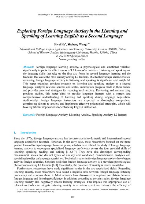 Pdf Exploring Foreign Language Anxiety In The Listening And Speaking