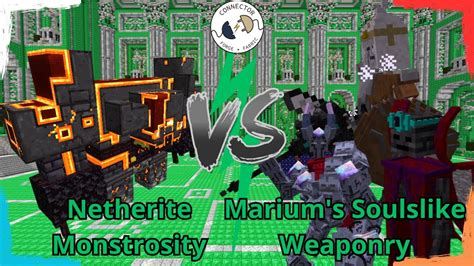 Netherite Monstrosity Vs Marium S Soulslike Weaponry Minecraft Luta