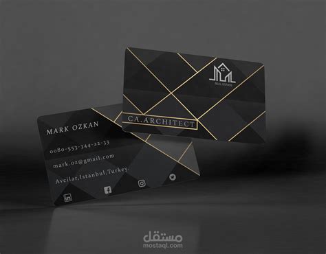 Business Card Design For Architect تصميم بطاقة عمل لمهندس معماري مستقل