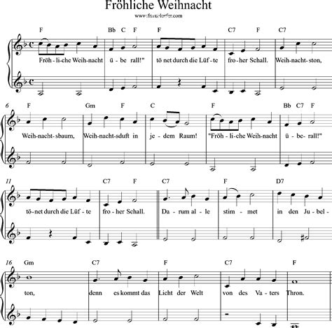 Fröhliche Weihnacht überall klavier