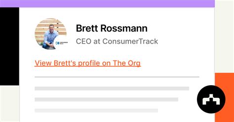 Brett Rossmann Ceo At Consumertrack The Org