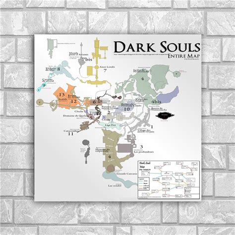 Dark Souls Map Poster