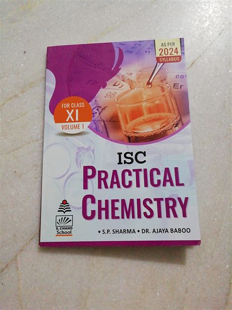 Amazon In Buy Isc Practical Chemistry For Class Xi Vol Book