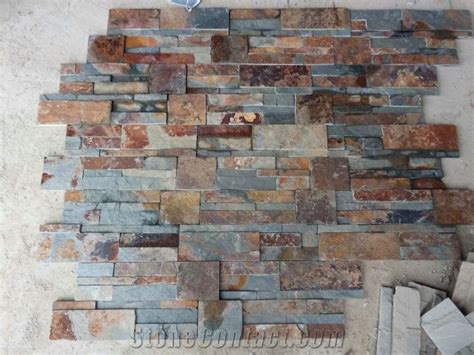 Bonstone Culture Stone Rusty Slate Ledgestone Wall Cladding And