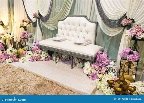 Malay Islam Wedding Ceremonial Seat Named Singgahsana In Malaysia Stock