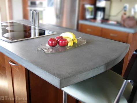 Gray Concrete Kitchen Countertop Island - Contemporary - Kitchen - new ...