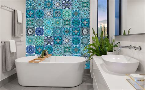 Amazon De Anhuib St Ck Bunt Fliesenaufkleber Mosaik K Che