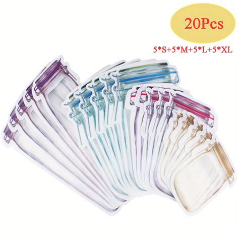 20pcs Lot Mason Jar Shaped Zipper Bag Food Storage Zip Lock Bag For