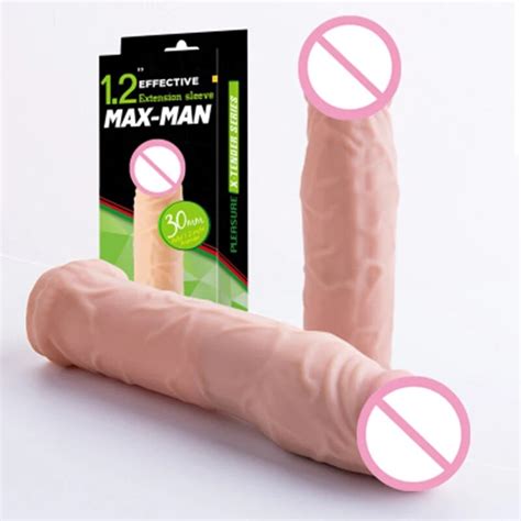 Aliexpress Buy Enlarger Dildo Penis Sleeve Extender Reusable