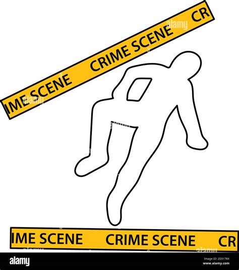 Crime Scene Icon Editable Outline With Color Fill Design Vector