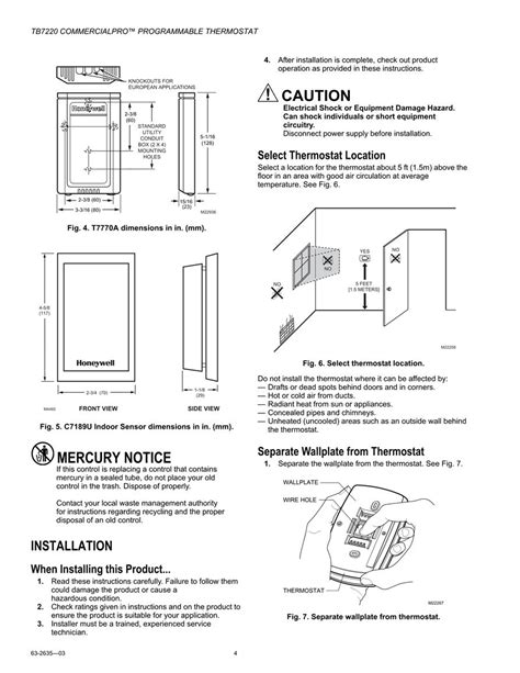 Honeywell Tb7220 User Manual