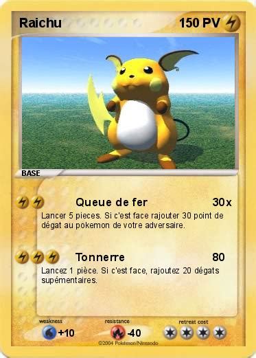 Pok Mon Raichu Queue De Fer Ma Carte Pok Mon