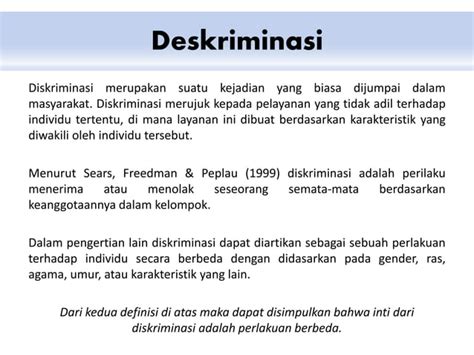 Prasangka Steorotip Dan Diskriminasi PPT