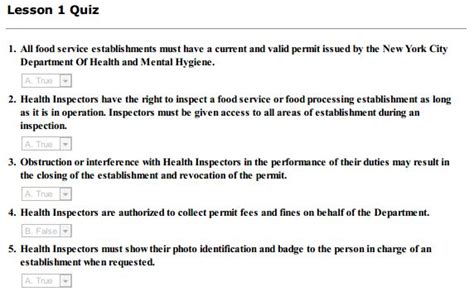 Answers For Food Handlers Test Food Handlers Practice Test 2