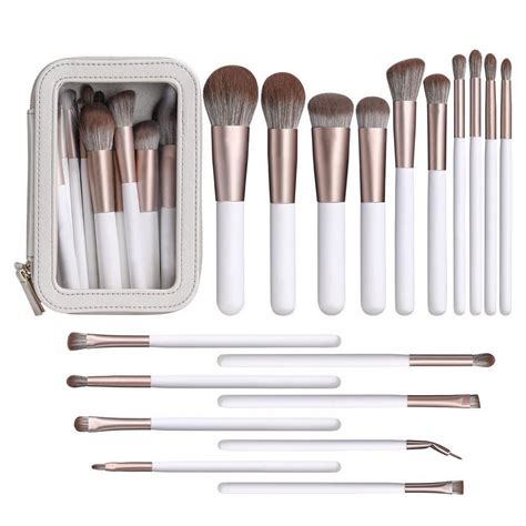 Fivejoy Augen Make Up Set Kosmetikpinsel Set 18 Stück 1 Tlg Handgefertigt Mit Massivholzgriff