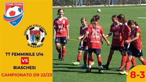 Team Ticino Femminile U14 VS Biaschesi Campionato D9 22 23 YouTube