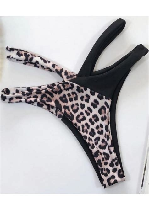Brazi Μαγιό Set Bikini Μαύρο Λεοπαρ YN200220