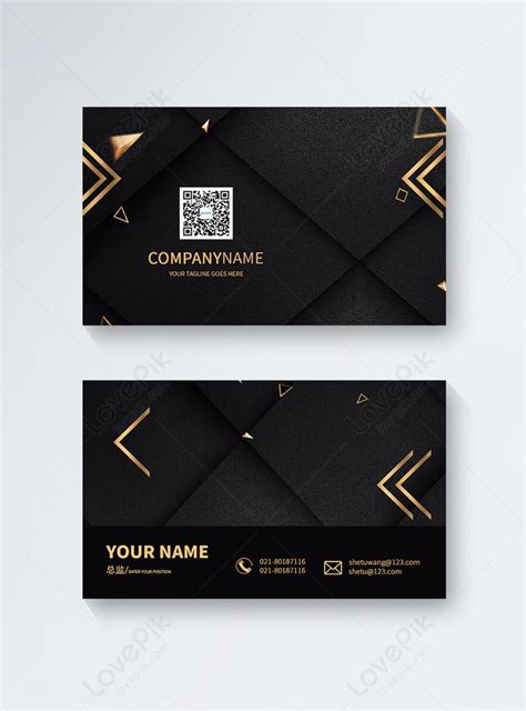 Black minimalist business card template image_picture free download ...