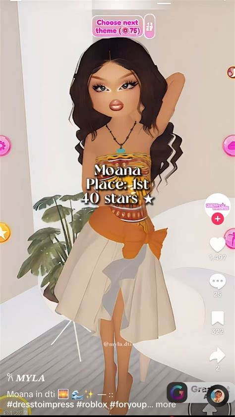 DTI THEME MOANA In 2024 Dress To Impress Aesthetic Roblox Royale