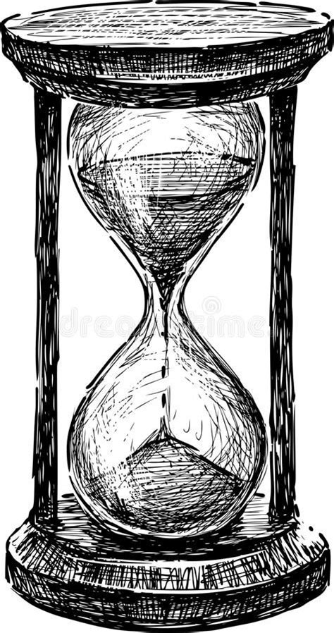 Illustration About Vector Sketch Of An Old Hourglass Illustration Of Hourglass White Ancient