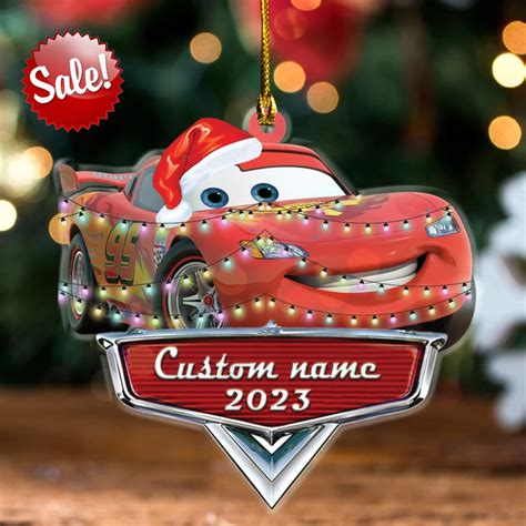 Christmas Disney Cars Character Acrylic Ornament Lightning - Etsy