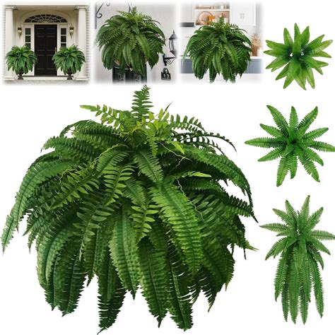 Uv Resistant Lifelike Artificial Boston Fern Artificial Ferns For