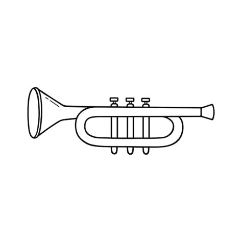 Premium Vector Hand Drawn Trumpet Doodle Musical Instrument In Sketch