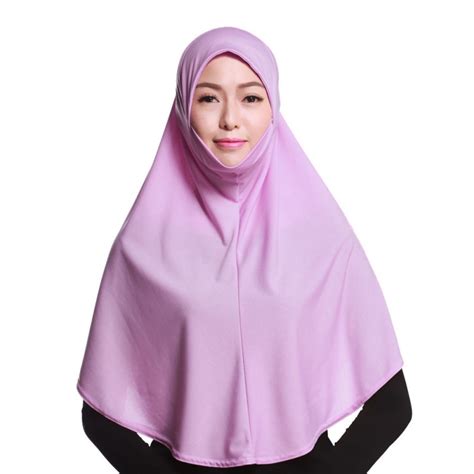 Muslim Hijab Amira Islamic Solid Soft Wrap Scarf Long Hejab Head Shawls