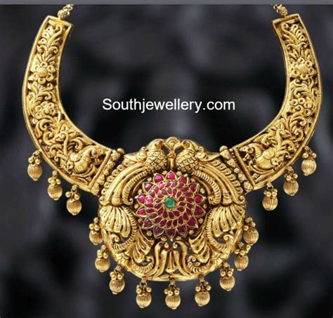 Traditional Peacock Nakshi Necklace Indian Jewellery Designs