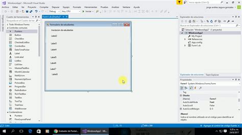 Formulario En Visual Studio YouTube