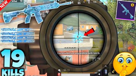 Solo Vs Squad 19 Kills M416 Glacier Max Out Gameplay Pubg Mobile