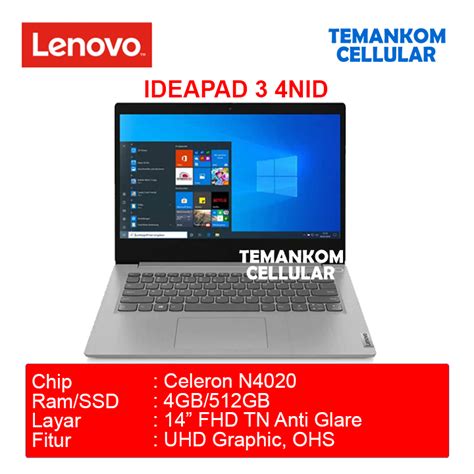 Jual Laptop Lenovo Ideapad Slim Igl Celeron N Gb Gb Ssd