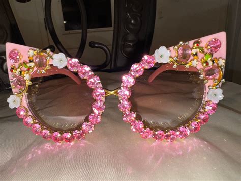 Pink Rhinestone Cat Eye Ware Rhinestone Eyeglasses Rhinestone