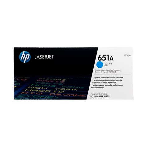 Ce341a Hp 651a Original Hp Toner Cartridge Cyan Genuine Ink