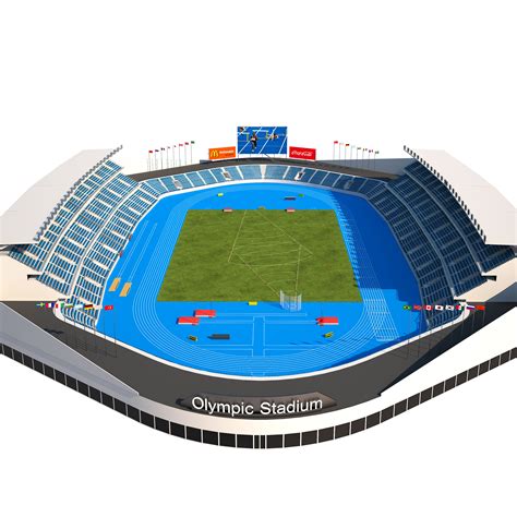 Olympic Stadium 3d Model 35 Ma Obj Fbx Max Free3d