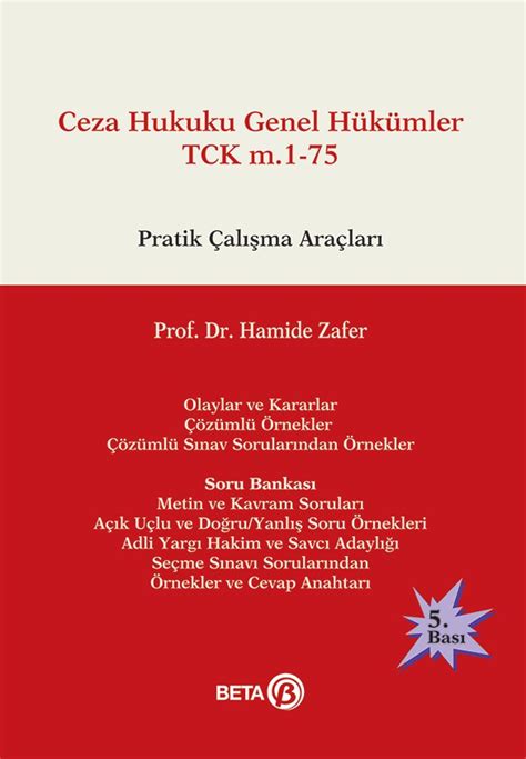 Ceza Hukuku Genel Hukumler TCK M 1 75 Pratik Çalisma Araçları HAMİDE