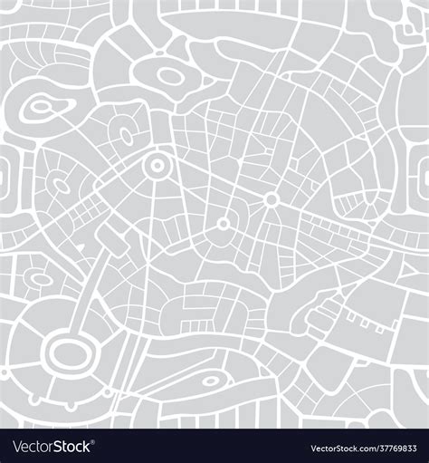 Abstract seamless pattern with schematic road map Vector Image