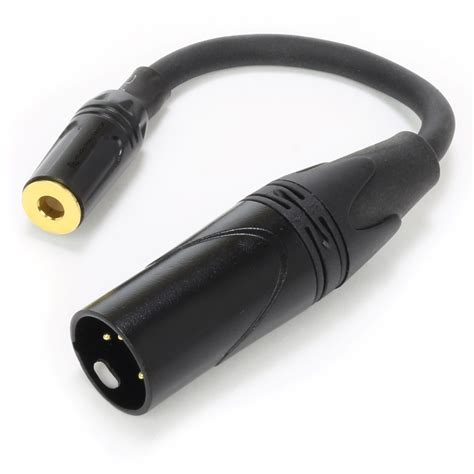 C Ble Adaptateur Xlr M Le Pins Vers Jack Mm Femelle Plaqu Or Cm