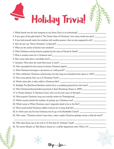 Free Printable Christmas Trivia | FREE Printable HQ