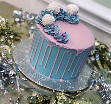 Gender Reveal Drip Cake Oliver S Desserts