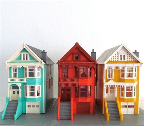 Miniature Row Houses Colorful Painted Lady San Francisco Etsy