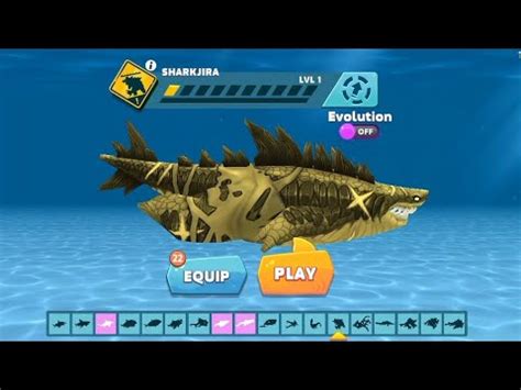 Hungry Shark Evolution New Golden Sharkjira Unlock Full Upgraded