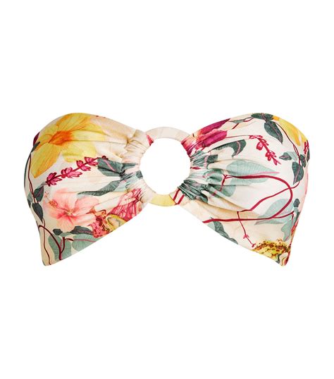 Womens Patbo Multi Hibiscus Bandeau Bikini Top Harrods Uk