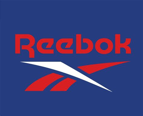 Reebok Logo Brand Symbol Clothes Design Icon Abstract Illustration Vector With Blue Background ...