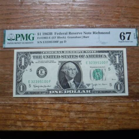 Federal Reserve Note Joseph W Barr Signature Pmg Graded