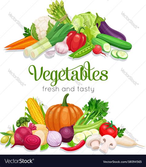 Banner With Vegetables Royalty Free Vector Image