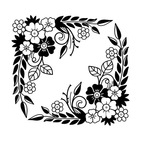 DIY Floral Frame Creation 59035200 Vector Art at Vecteezy