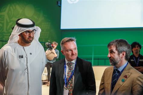 From L R Sultan Al Jaber COP 28 President And Minister Of Industry