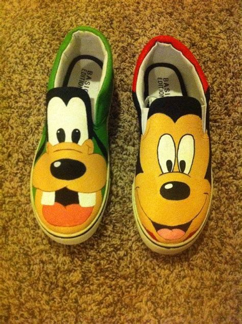 Goofy Mickey Mouse Painted Canvas Shoes By Imwiththemouse On Etsy 39