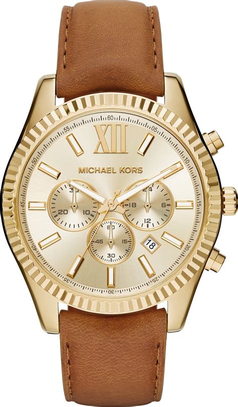 Michael Kors MK8447 Lexington Gold Tone Men Watch 44mm